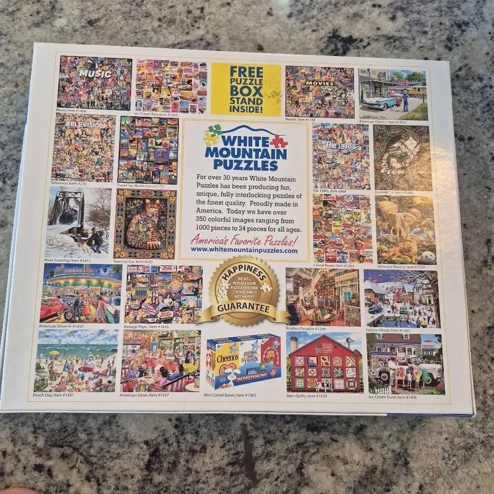 White Mountain Movies 1000 pc Jigsaw Puzzle, USED